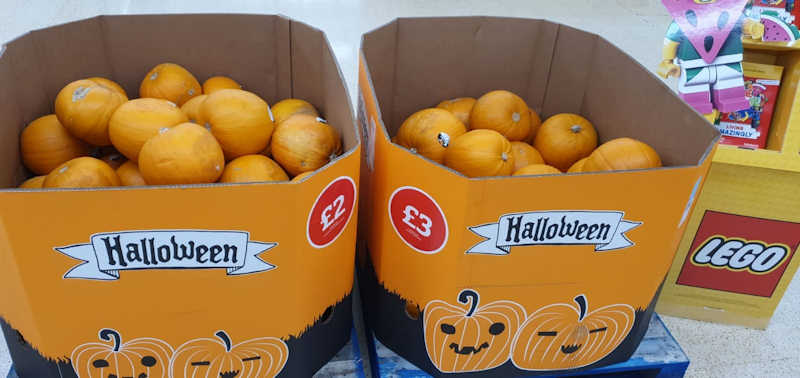 pumpkins in London's supermarket..jpg